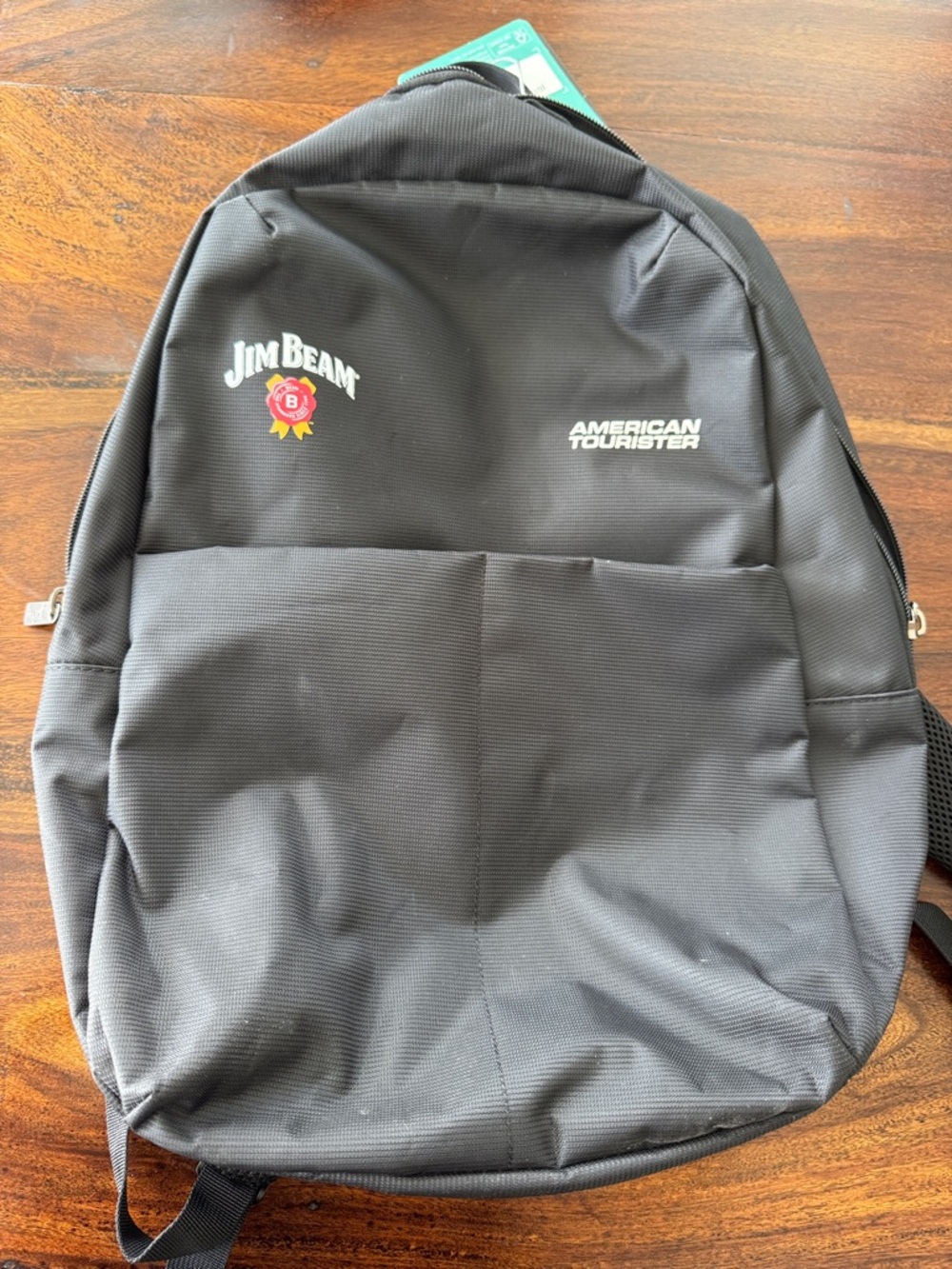 American Tourister Black Backpack with Jim Beam Patch